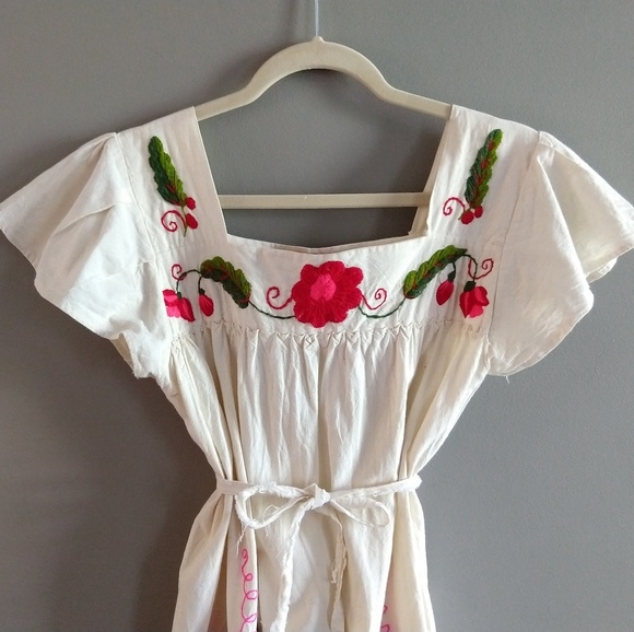 SOLD Vintage Handmade Embroidered Maxi Dress - Picture 8 of 8